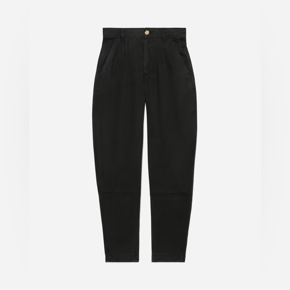 NEW Everlane Womens The TENCEL™ Relaxed Chino Pants Soft Slouchy Black 6 - Picture 5 of 16